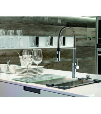 PAFFONI LIG179 LIGHT SINGLE-LEVER SINK MIXER PROFESSIONAL CHROME