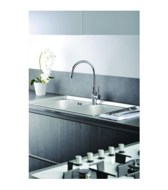 PAFFONI LIG180 LIGHT MISCELATORE MONOCOMANDO LAVELLO CANNA 18 CROMATO