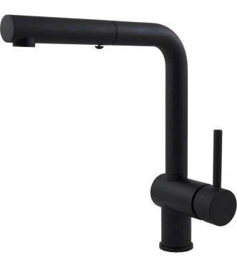 PAFFONI LIG285 LIGHT MISCELATORE MONOCOMANDO LAVELLO NERO OPACO