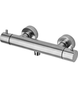 PAFFONI LIQ168E LIGHT EXTERNAL SHOWER THERMOSTAT WITHOUT HAND SHOWER STEEL