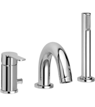 PAFFONI RED040L RED BATHTUB RIM MIXER 3-HOLE CHROMED
