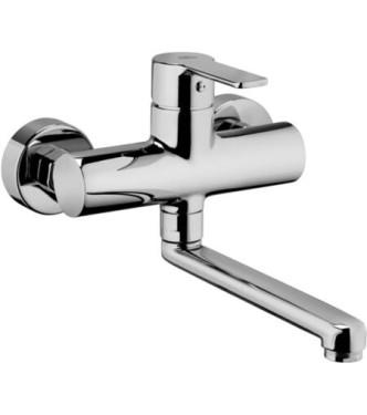 PAFFONI RED161 RED SINGLE-LEVER WALL-MOUNTED SINK MIXER CHROME