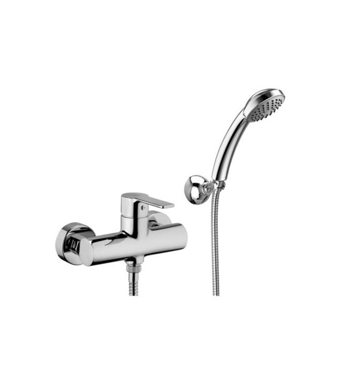 PAFFONI RED168D RED SINGLE-LEVER EXTERNAL SHOWER MIXER WITH CHROME DUPLEX