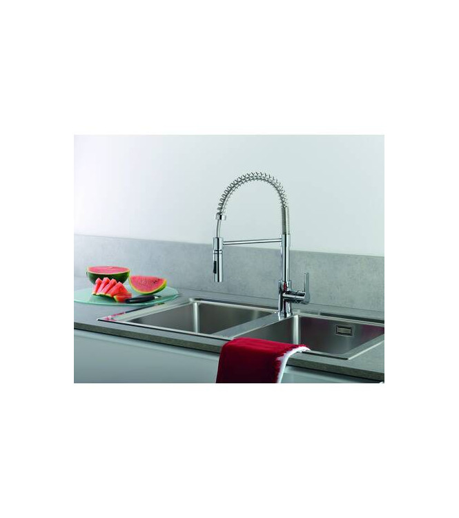 PAFFONI RED179 RED SINGLE-LEVER SINK MIXER PROFESSIONAL CHROME