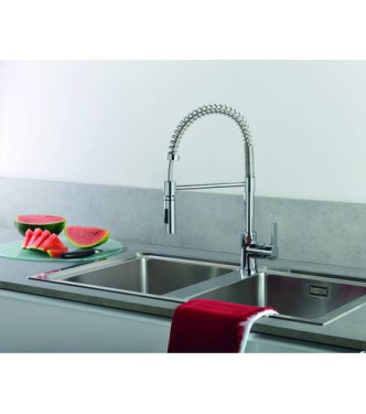 PAFFONI RED179 RED SINGLE-LEVER SINK MIXER PROFESSIONAL CHROME