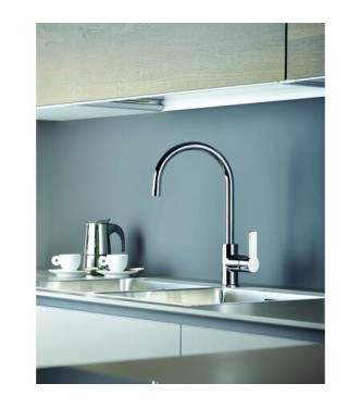 PAFFONI RED180 RED SINGLE-LEVER CHROME SINK MIXER