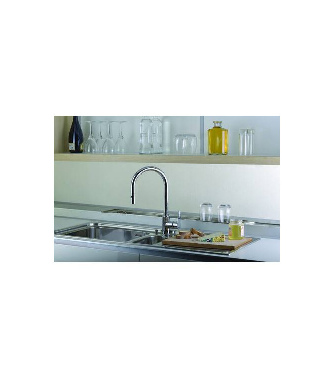 PAFFONI RED285 RED MISCELATORE MONOCOMANDO LAVELLO CON DOCCETTA ESTRAIBILE CROMATO