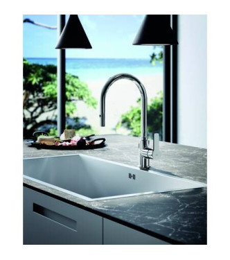 PAFFONI RED285 RED MISCELATORE MONOCOMANDO LAVELLO CON DOCCETTA ESTRAIBILE CROMATO