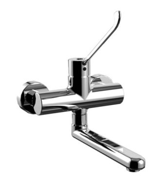 PAFFONI RED302 RED MISCELATORE MONOCOMANDO LAVELLO A PARETE CON LEVA CLINICA CROMATO