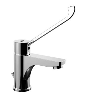 PAFFONI RED305 RED WASHBASIN MIXER with ø1.1/4" WASHBASIN TAP WITH CLINIC LEVER CHROME