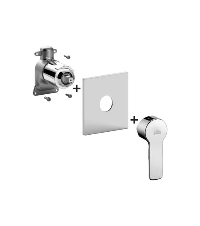 PAFFONI REDBOX010 RED EXTERIOR PART CONCEALED SHOWER MIXER CHROME