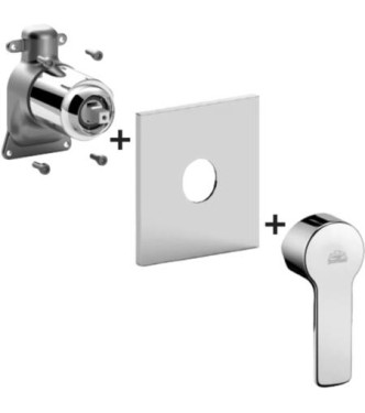 PAFFONI REDBOX010 RED EXTERIOR PART CONCEALED SHOWER MIXER CHROME