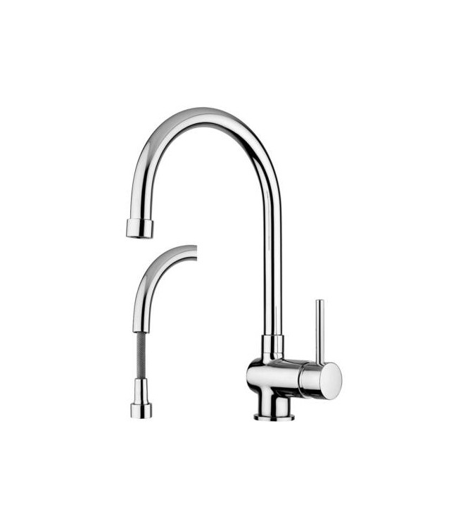 PAFFONI SK185 STICK SINGLE-LEVER SINK MIXER WITH CHROME HAND SHOWER