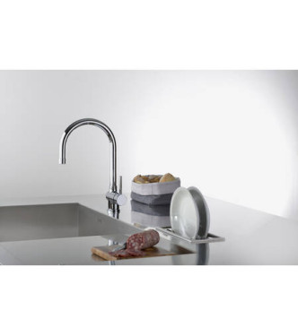 PAFFONI SK185 STICK SINGLE-LEVER SINK MIXER WITH CHROME HAND SHOWER