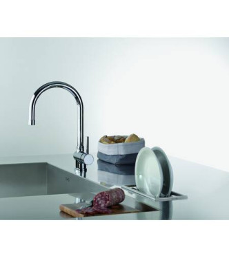 PAFFONI SK185 STICK MISCELATORE MONOCOMANDO LAVELLO CON DOCCETTA CROMATO