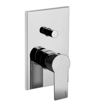 PAFFONI TA015 TANGO CONCEALED SHOWER MIXER WITH CHROME DIVERTER AND STAINLESS STEEL PLATE