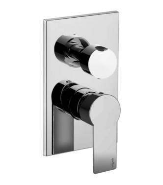 PAFFONI TA019 TANGO 3-OUTLET CONCEALED SHOWER MIXER CHROME AND STAINLESS STEEL PLATE