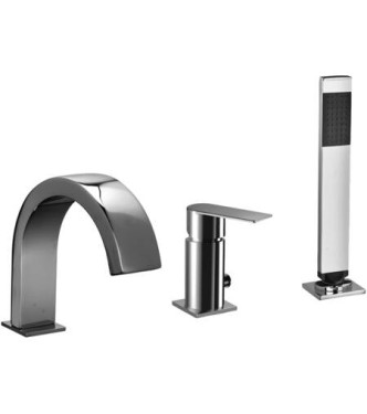 PAFFONI TA040 TANGO BATH RIM MIXER WITH CHROME SPOUT