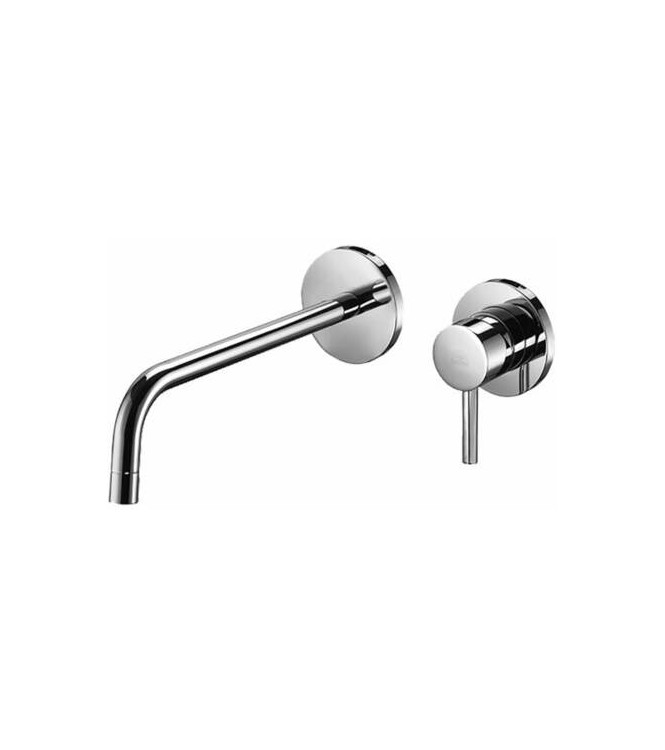 PAFFONI LIG106 70 LIGHT FLUSH-UP WASHBASIN MIXER 2 HOLE WITH 2 PLATES ø70mm W.248mm CHROMED MOUTH BRACKET