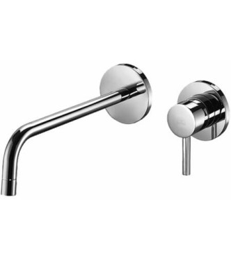 PAFFONI LIG106 70 LIGHT FLUSH-UP WASHBASIN MIXER 2 HOLE WITH 2 PLATES ø70mm W.248mm CHROMED MOUTH BRACKET