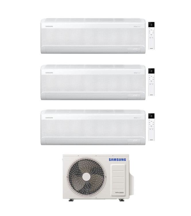 Condizionatore Samsung WindFree Avant S2  9000+12000+12000 BTU Trial Split Inverter  Wi-Fi  A++/A+- AJ068TXJ3KG/EU