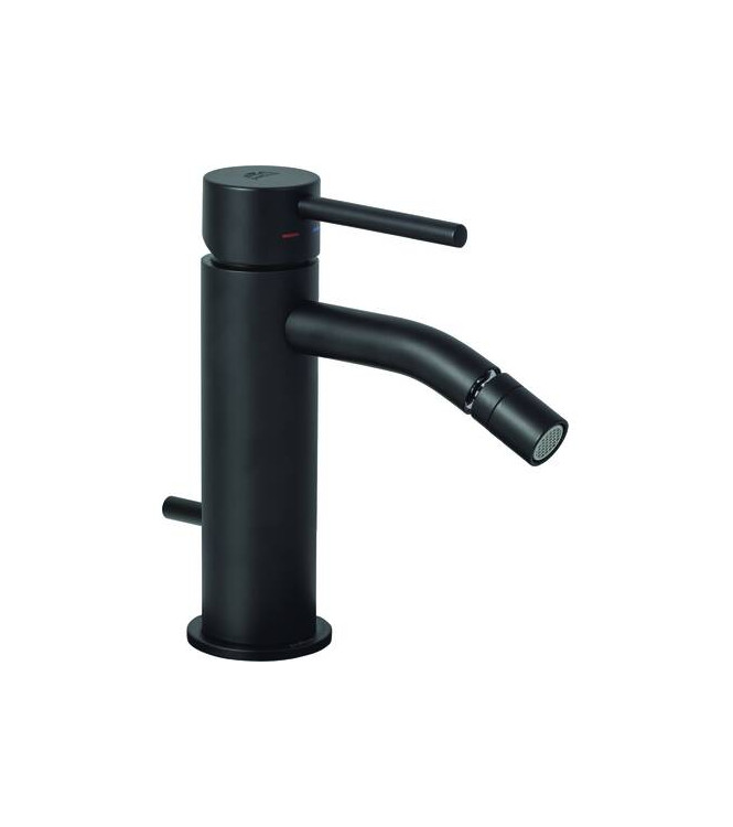 PAFFONI LIG135 LIGHT SINGLE BIDET MIXER with ø1.1/4" PEARL BLACK outlet