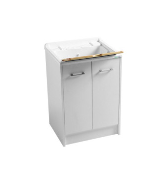 Colavene DL6050B  Lavatoio 60x50 cm con Vasca in ABS e Mobile Bianco