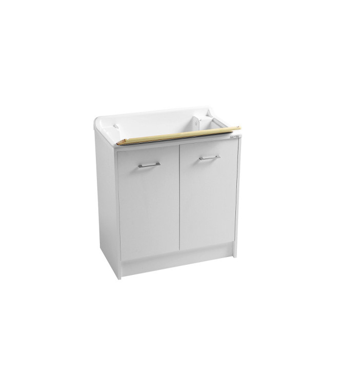 Colavene DL8045B  Lavatoio 80x45 cm con Vasca in ABS e Mobile Bianco
