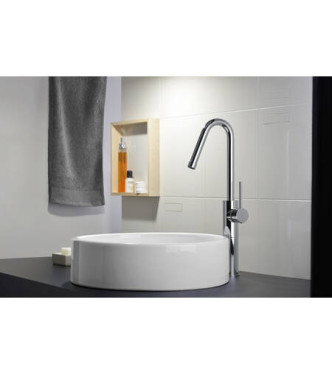 PAFFONI LIG978 LIGHT MISCELATORE MONOCOMANDO LAVABO CANNA GIREVOLE 20 CROMATO