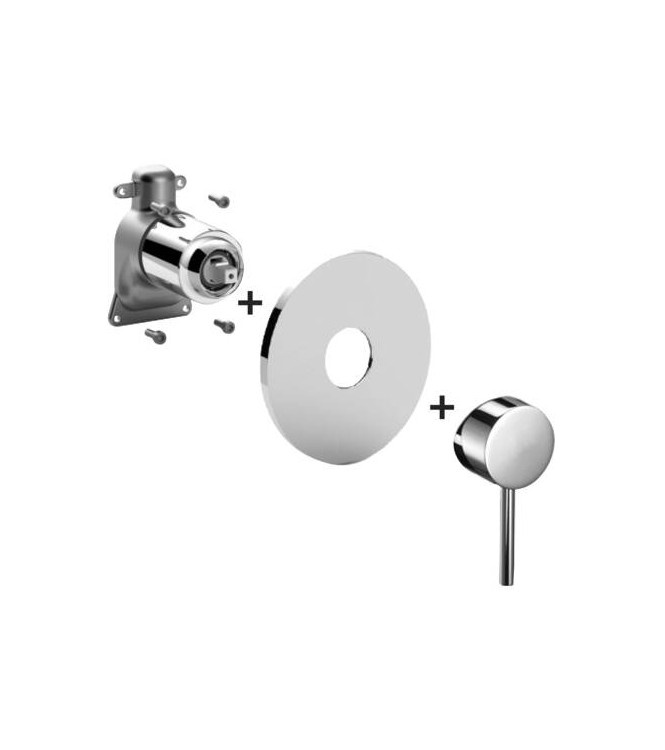 PAFFONI LIGBOX010 LIGHT EXTERIOR PART CONCEALED SHOWER MIXER CHROME