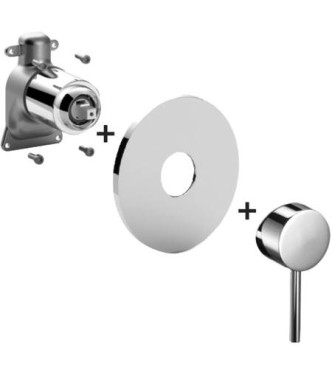 PAFFONI LIGBOX010 LIGHT PARTE ESTERNA MISCELATORE INCASSO DOCCIA CROMATO