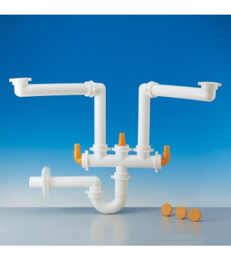 Lira siphon space 2 double sink Ø˜1"1/2 9.1275.09