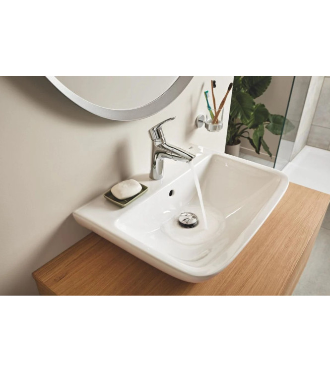 EUROSMART  MISCELATORE MONOCOMANDO LAVABO TAGLIA M SENZA SALTERELLO CON CLIC CLAC CON ECOJOY CROMO
