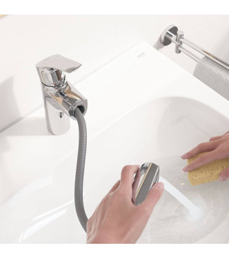 EUROSMART  MISCELATORE MONOCOMANDO LAVABO TAGLIA M SENZA SALTERELLO CON CLIC CLAC CON ECOJOY CROMO