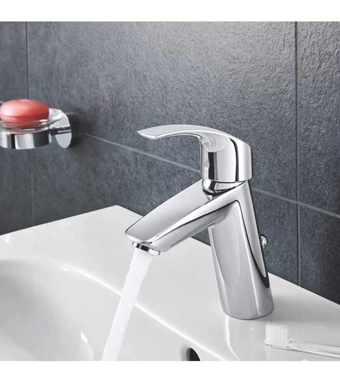 EUROSMART WASHBASIN MIXER SIZE S WITH WASHBASIN DISCHARGE ø1.1/4" CHROME