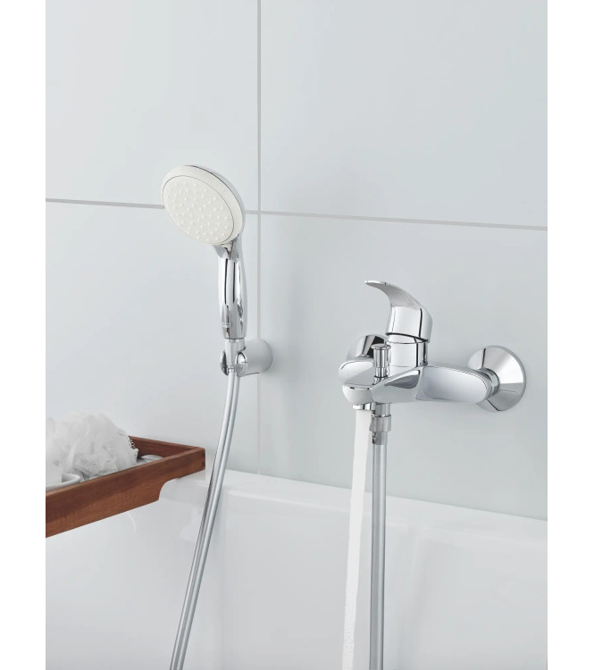 EUROSMART  MISCELATORE MONOCOMANDO VASCA/DOCCIA CON SET DOCCETTA CARTUCCIA 35mm CROMO