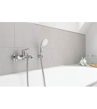 EUROSMART SINGLE-LEVER BATH/SHOWER MIXER WITH CHROME HAND SHOWER SET