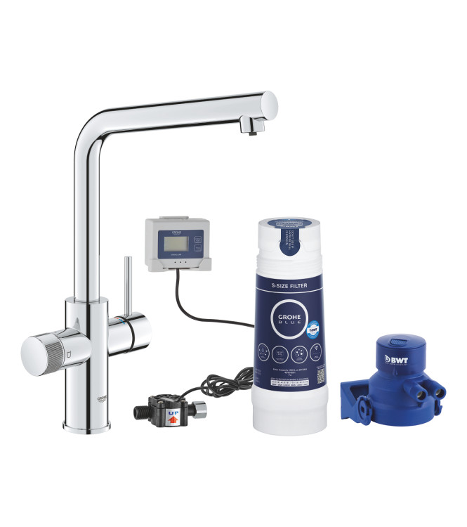 GROHE BLUE PURE MINTA 30589 SINK MIXER WITH 5-PHASE FILTER SYSTEM CHROME