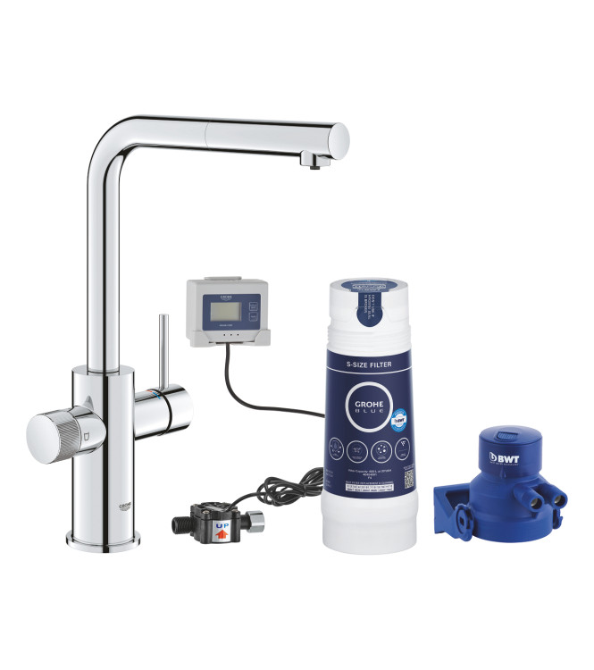 GROHE BLUE PURE MINTA 30591 MISCELATORE LAVELLO CON SISTEMA FILTRANTE 5 FASI CROMO