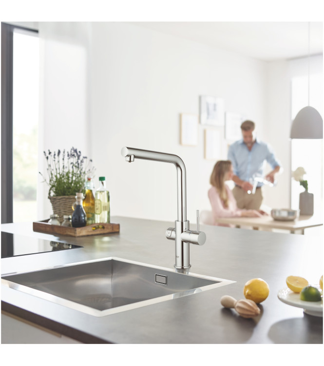 GROHE BLUE HOME 31454 MISCELATORE LAVELLO CON SISTEMA FILTRANTE BOCCA L CROMO