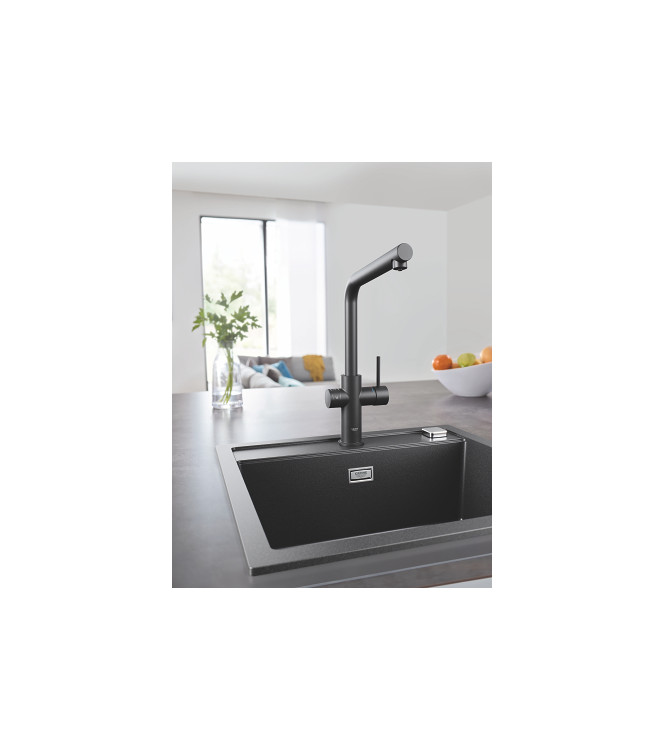 GROHE BLUE HOME 31454 SINK MIXER WITH FILTER SYSTEM SPOUT L BLACK