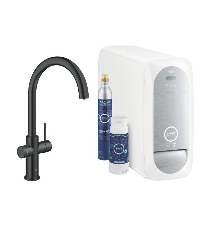 GROHE BLUE HOME 31455 MISCELATORE LAVELLO CON SISTEMA FILTRANTE BOCCA C NERO