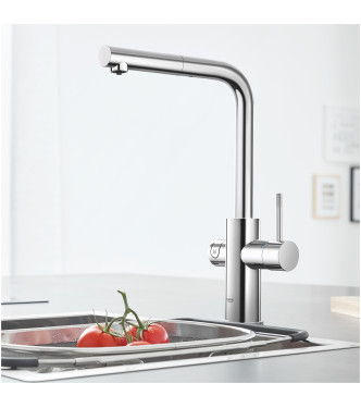 GROHE BLUE HOME 31539 SINK MIXER WITH FILTER SYSTEM L SPOUT CHROME