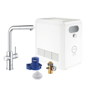 GROHE BLUE PROFESSIONAL 31326 SINK MIXER WITH FILTER SYSTEM L-SPOUT CHROME