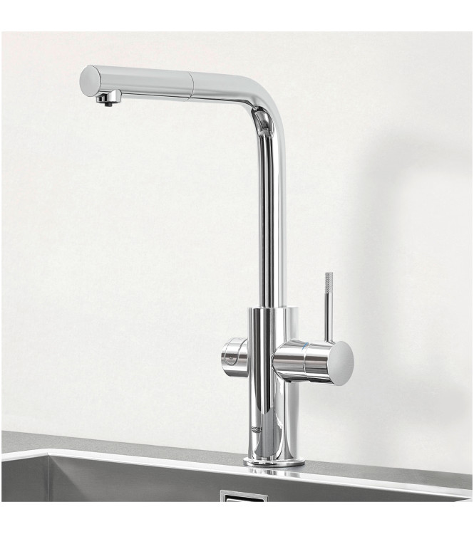 GROHE BLUE PROFESSIONAL 31326 SINK MIXER WITH FILTER SYSTEM L-SPOUT CHROME