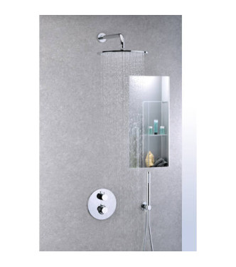 PAFFONI LIQ018 LIGHT THERMOSTATIC BUILT-IN SHOWER ø200 CHROMED