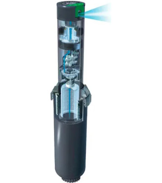 Irrigatore pop-up a turbina Hunter SRM-04 Arco regolabile 40, alzo 10 cm