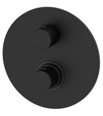 PAFFONI LIQ018 LIGHT THERMOSTATTIC BUILT-IN SHOWER ø200 MATT BLACK