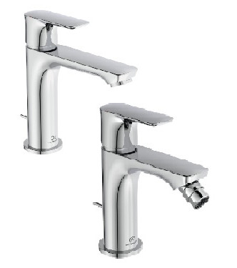 Ideal Standard Connect Air sink + bidet faucet set â€" polished chrome finish