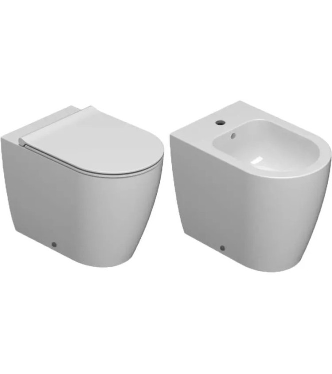 Floor-standing sanitaryware set Ceramica Globo Mode Series glossy white - ME001BI + ME009BI + ME020BI